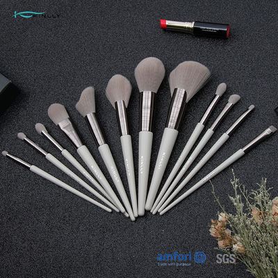 150g 12pcs Aluminium Ferrule Cosmetic Makeup Brush Set