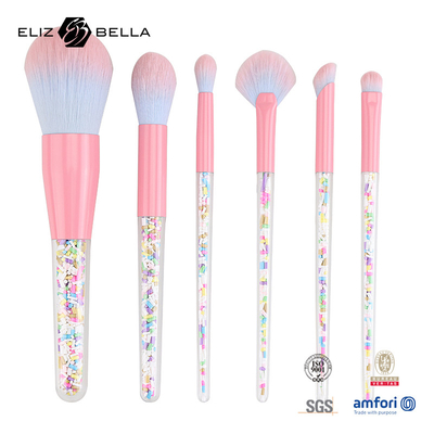 6pcs เครื่องสําอางสี ชุดแคนดี้ เครื่องสําอางสี สีโปร่ง จับแปรง พลาสติกเม็ด