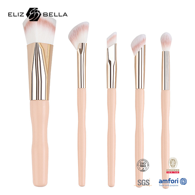 5pcs ราคาโรงงาน โลโก้ที่กําหนดเอง 100% ผมสังเคราะห์ วีแกน ใบหน้า ตาเครื่องสําอาง ชุดแปรง