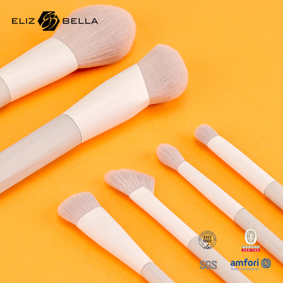 7 ชิ้นแปรงแต่งหน้าด้วยผมสังเคราะห์ และยืนมือพลาสติก อลูมิเนียม Ferrule, OEM คําสั่งต้อนรับ