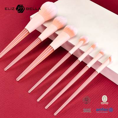 10pcs พลาสติกสีชมพู จับเครื่องสําอางเดินทาง ชุดด้วยผมสังเคราะห์ ความงามต้องการเครื่องสําอางเครื่องมือ ขาว, สีแดง, eyeshadow