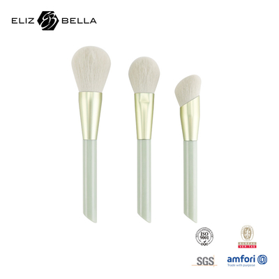 3pcs การปรับปรุงเครื่องสําอางค์แปรงสําหรับผง,บลัช,แปรงบลูท,พลาสติกมือและอลูมิเนียม ferrule