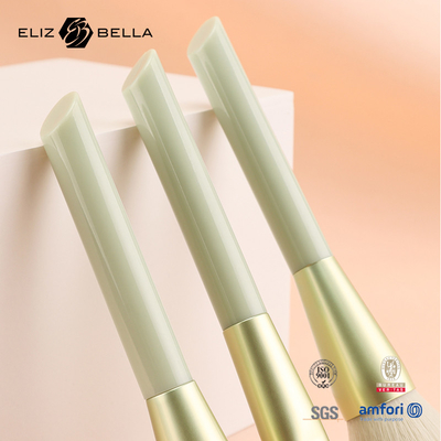 3pcs การปรับปรุงเครื่องสําอางค์แปรงสําหรับผง,บลัช,แปรงบลูท,พลาสติกมือและอลูมิเนียม ferrule