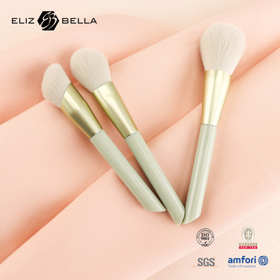 3pcs การปรับปรุงเครื่องสําอางค์แปรงสําหรับผง,บลัช,แปรงบลูท,พลาสติกมือและอลูมิเนียม ferrule