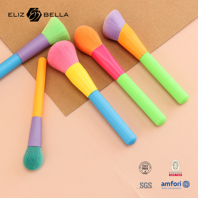 12pcs มือพลาสติกสีสันและอัลลูมิเนียม Ferrule ความงามเครื่องสําอางชุดแปรงตัวอย่าง