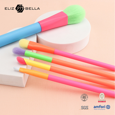 12PCS ผ้าแปรงเครื่องสําอางด้วยมือไม้สีสันและโลโก้ที่กําหนดเอง