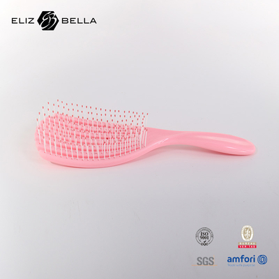 Custom Wet And Dry Curved Vent Spiral Hair Brush Comb Circle Massage Square Paddle Detangle Hair Brush สําหรับผมทรงกลม