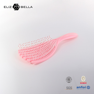 Custom Wet And Dry Curved Vent Spiral Hair Brush Comb Circle Massage Square Paddle Detangle Hair Brush สําหรับผมทรงกลม