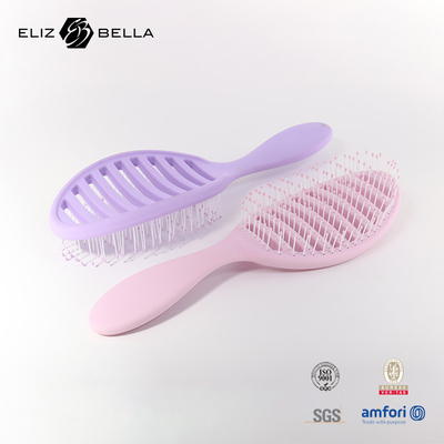 แบรนด์ส่วนตัว สไตล์ผม Brush Common comb สีที่กําหนดเอง bristles นุ่มสําหรับการกําจัด tangle ง่าย