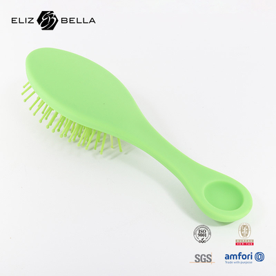 โลโก้ที่กําหนดเอง ดีไซน์ใหม่ 100% Labyrinth Biodegradable Curved Vented Hair Brush Detangling Hair Brush For Women Hair Curly Comb สีขน