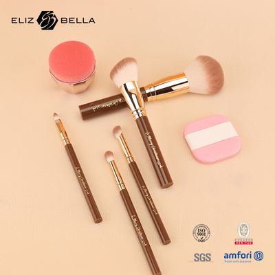 ชุดแปรงเครื่องสําอางสําหรับการเดินทาง ใช้กับ BLUSHER, CONCEALER, Pencil eyebrow, Eyeliner