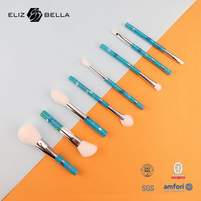 ชุดแปรงแต่งหน้าสำหรับเดินทางที่นุ่มฟูและถูกสุขอนามัย เหมาะสำหรับการเติมแต่งระหว่างเดินทาง ขนสังเคราะห์ สีดำ/สีที่กำหนดเอง