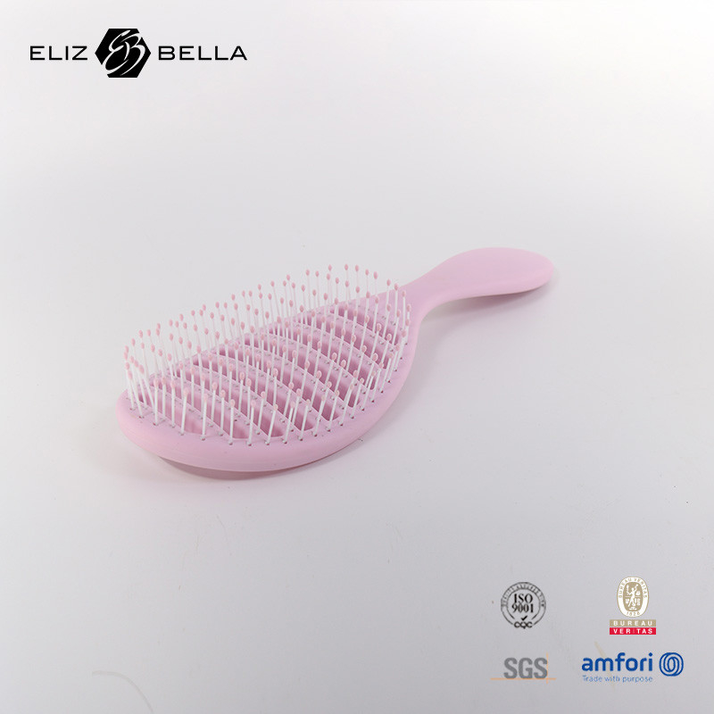 แบรนด์ส่วนตัว สไตล์ผม Brush Common comb สีที่กําหนดเอง bristles นุ่มสําหรับการกําจัด tangle ง่าย