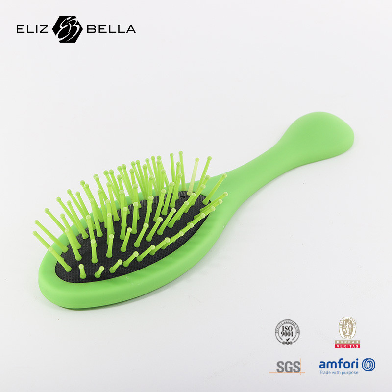 โลโก้ที่กําหนดเอง ดีไซน์ใหม่ 100% Labyrinth Biodegradable Curved Vented Hair Brush Detangling Hair Brush For Women Hair Curly Comb สีขน