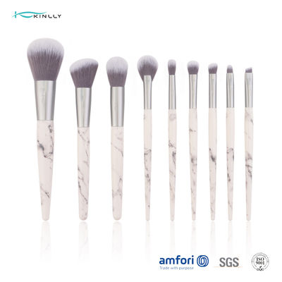 อลูมิเนียม Ferrule ISO9001 9 ชิ้นชุดแปรงแต่งหน้าเครื่องสำอาง